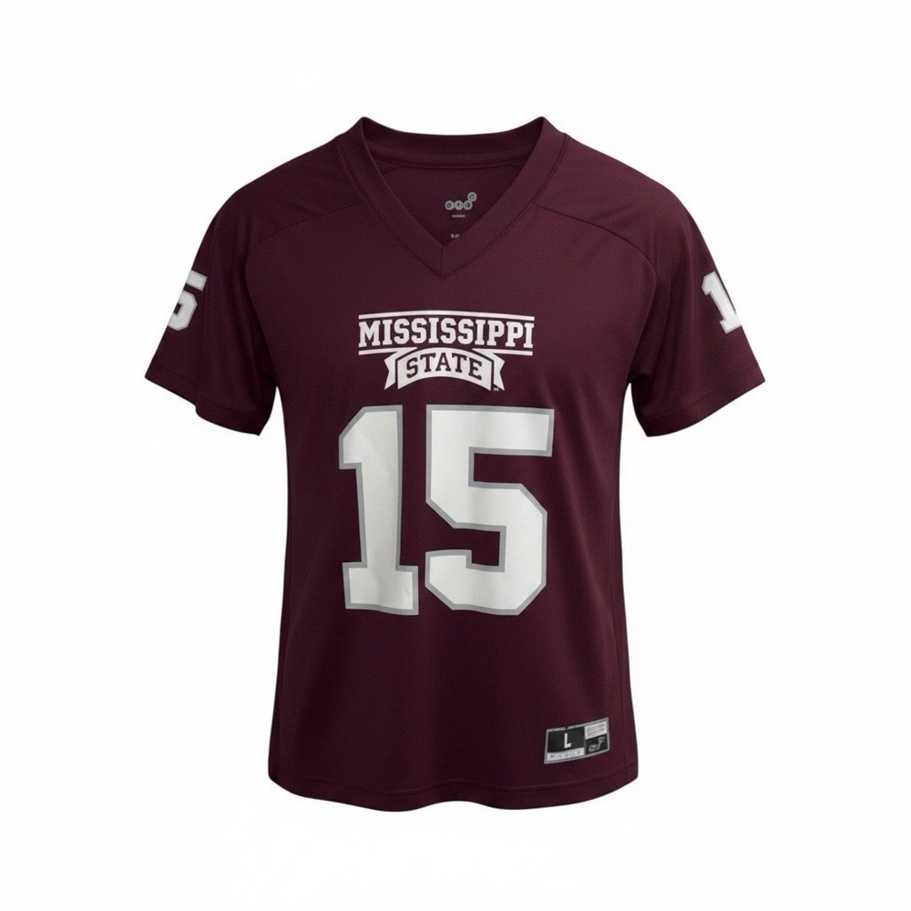 Mississippi State Bulldogs Yth L 14/16 Maroon Dak Prescott #15‎ Football Jersey